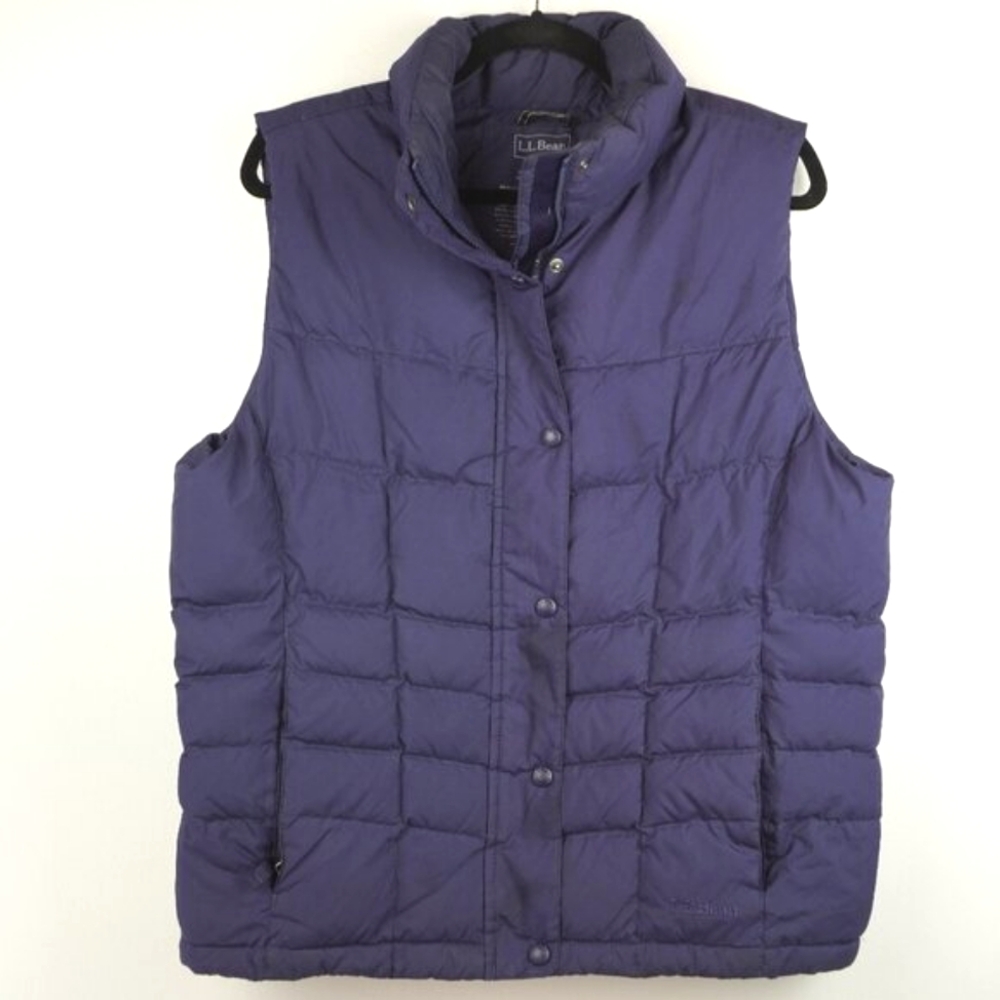 L.L. Bean Quilted Purple Down Vest